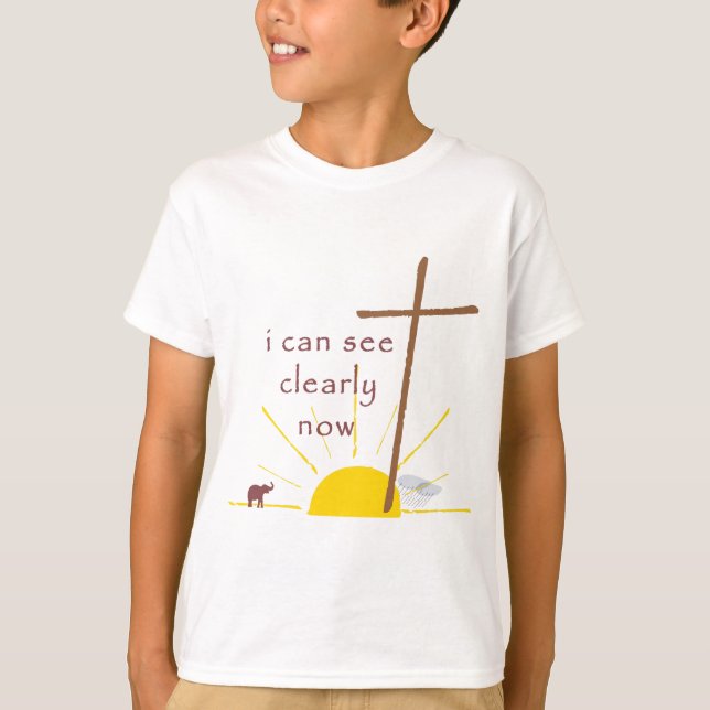 Jag kan se klart nu. tee shirt (Framsida)