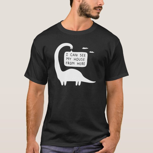 Jag kan se mitt hus härifrån t shirt (Framsida)