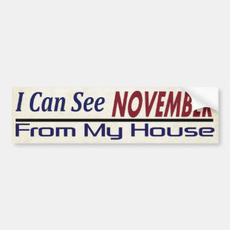 Jag kan se November från mitt hus Bildekal