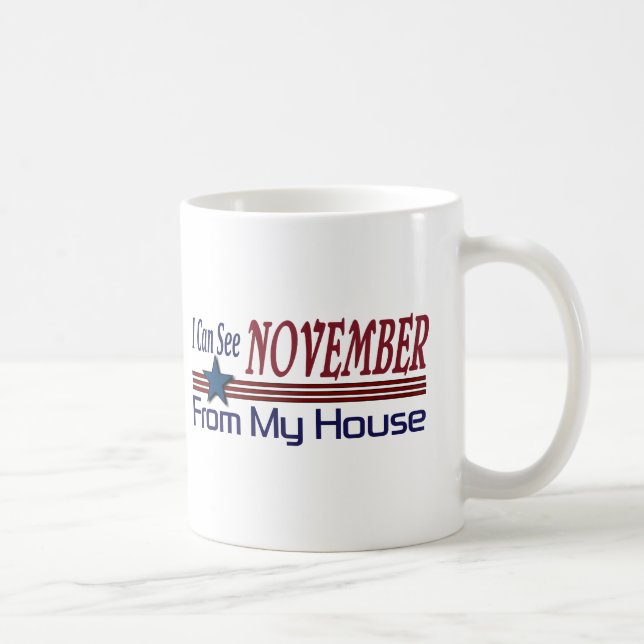 Jag kan se November från mitt hus Kaffemugg (Höger)
