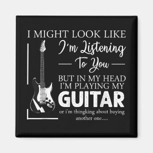 Jag kan se ut som om jag lyssnar på Music Guitar Magnet