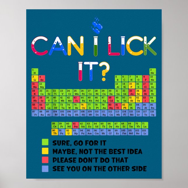 Jag Kan Slicka Det Periodiska Systemet Poster (Framsidan)