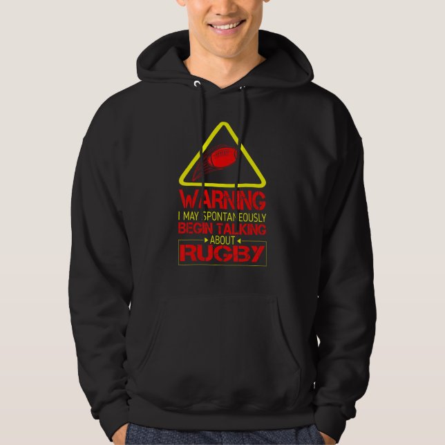 Jag kan spontant prata om Rugby Hoodie (Framsida)