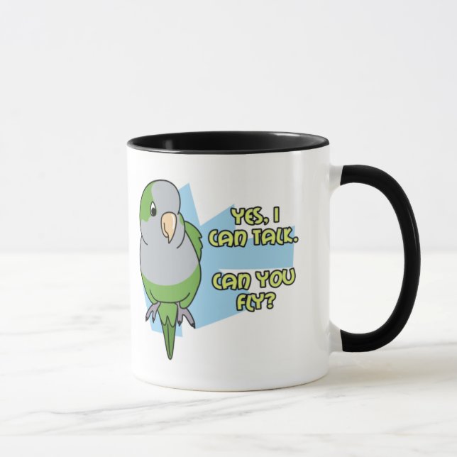 Jag kan tala Quakerparakitermuggen Mugg (Höger)