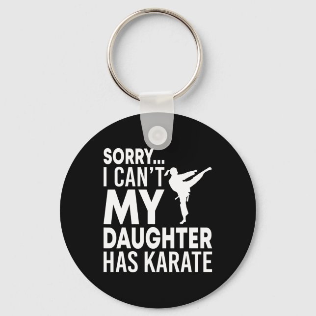 Jag kan tyvärr inte min dotter har Karate Funny Ma Nyckelring (Framsida)