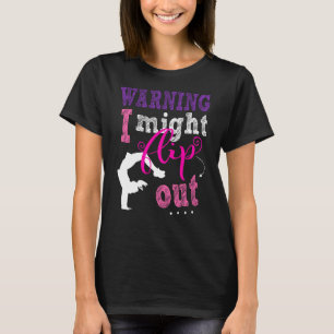 Jag kan vända ut Rosa Gymnastics för flickgymnast T Shirt