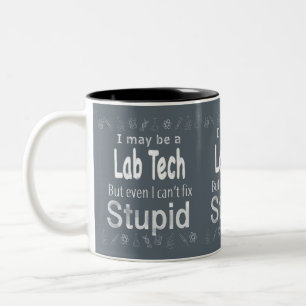 Jag kan vara en labbTech Två-Tonad Mugg