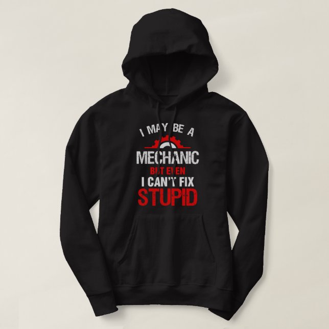 Jag kan vara en mekanisk, men rävsaxar... hoodie (Design framsida)