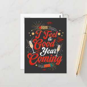 Jag känner att det kommer ett Bra år Vykort