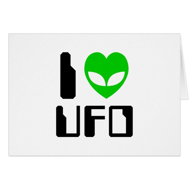 Jag känner av Heart UFO-gratulationskort Hälsningskort (Framsidan Horizontal)
