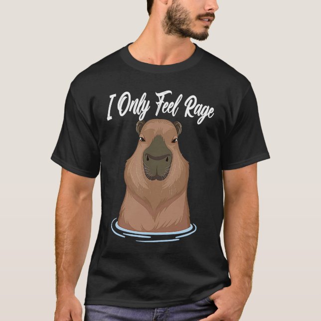 Jag känner bara rasa Capybara Humor Women Manar T Shirt (Framsida)