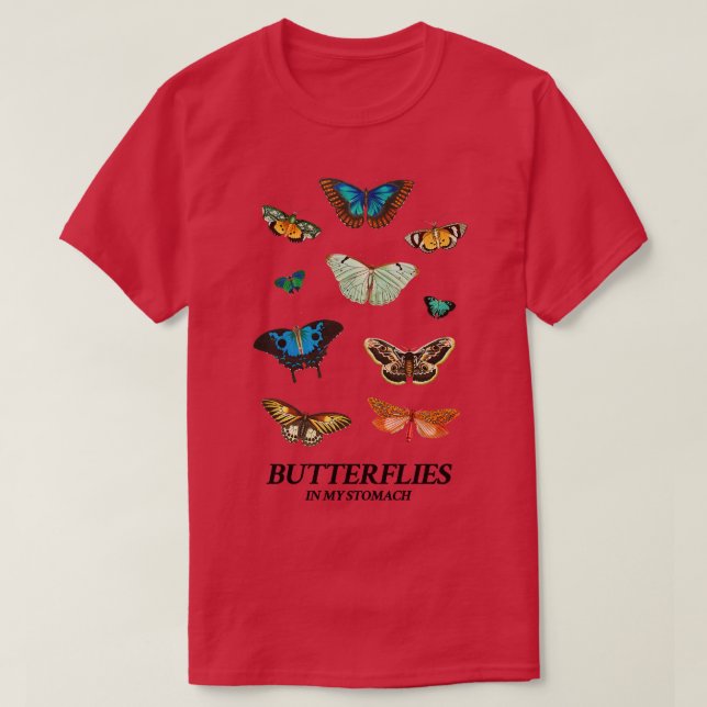 Jag känner Butterflies i min stomach T Shirt (Design framsida)