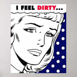 Jag känner Dirty Tecknad Girl Poster