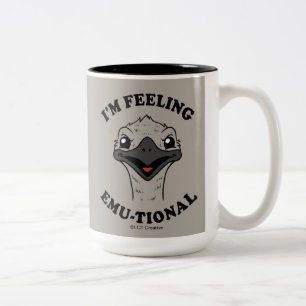 Jag känner Emu-Tional Två-Tonad Mugg