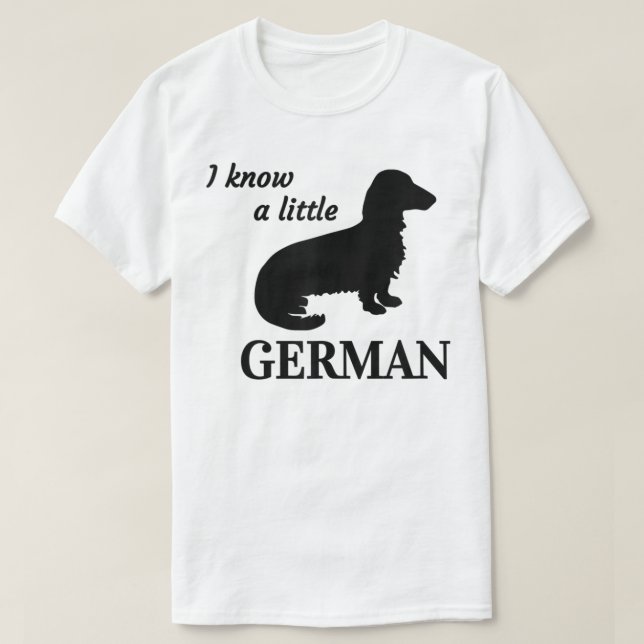 Jag känner en liten tysk nolla Dachshund T-Shirt (Design framsida)