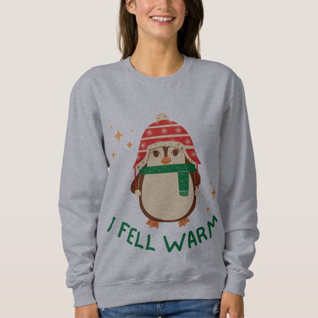 Jag känner en varm pingouin-tröja t shirt (Framsida)