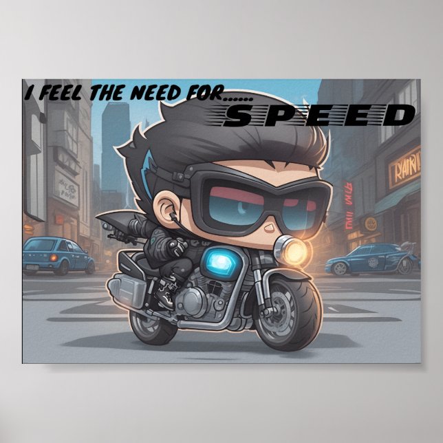 Jag känner ett behov, ett behov av hastighet poster (Framsidan)
