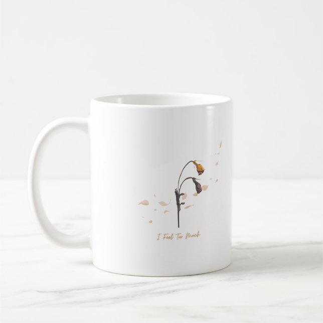 Jag känner för mycket _ Tyst hjärta-mugg Kaffemugg (Vänster)
