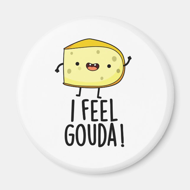 Jag känner Gouda Funny Cheese Pun Magnet (Framsidan)