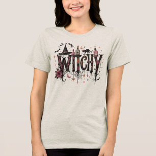 Jag känner häxig Halloween-vib typografi T Shirt