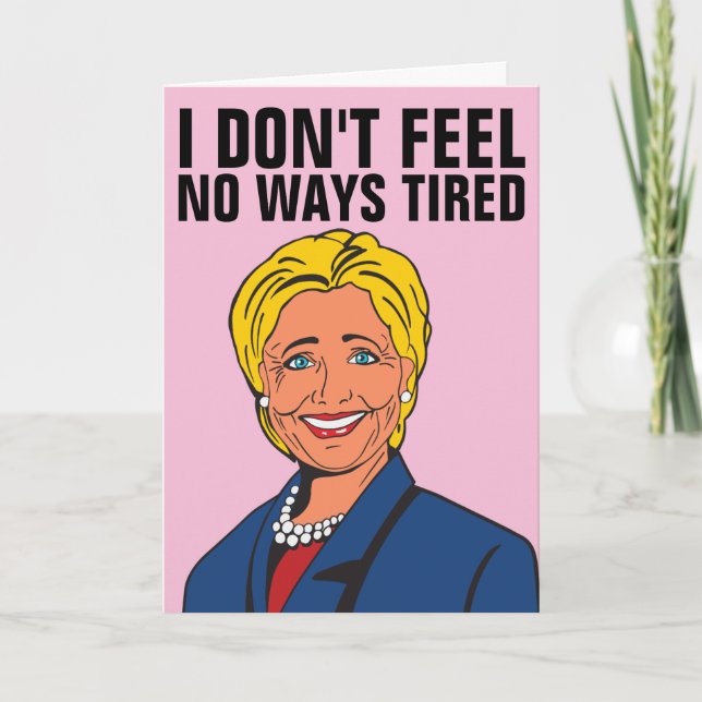 JAG KÄNNER INGET SÄTT ATT DÖLJA HILLARY BBLANK CAR KORT (Framsida)