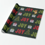 Jag känner Joy Presentpapper<br><div class="desc">Julens Papper - Elegant, Festive Gift Wrap för Helgdagarna! Höj din helgdag-ge med vår fantastiska Joy och Gift Julgran Wrapping Papper. Med en sofistikerad utformning av Julgranar som ställs mot en svart bakgrund i riken, tillför den här puben en liten elegans och en fin charm till varje present. Detta papper,...</div>