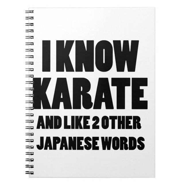 Jag känner karate anteckningsbok (Framsidan)