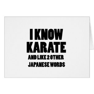 Jag känner karate hälsningskort