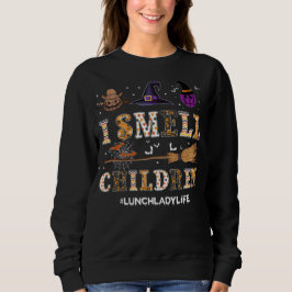 Jag Känner Lukten av Barn Rolig Lunchdam Halloween T Shirt
