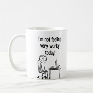 Jag Känner Mig Inte Arbetssam Idag Rolig Kontorsmu Kaffemugg