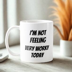 Jag känner mig inte särskilt arbetsfull idag Offic Kaffemugg