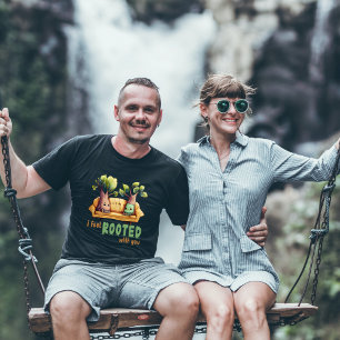 Jag känner mig rotad med dig, söt och roligt vegan t shirt