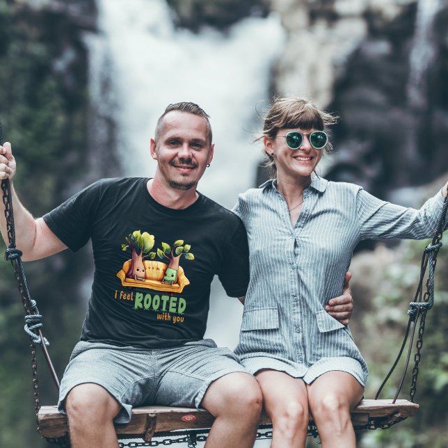 Jag känner mig rotad med dig, söt och roligt vegan t shirt (Skapare uppladdad)