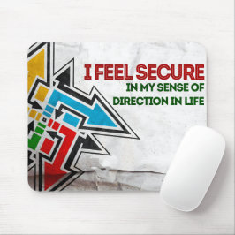 "Jag känner mig säker" Motiveringsbekräftelse Musmatta