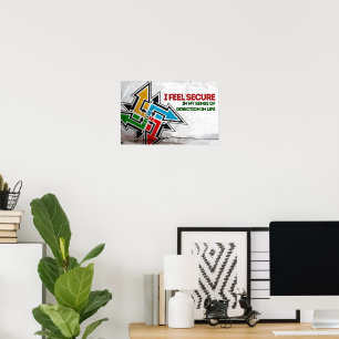 "Jag känner mig säker" Motiveringsbekräftelse Poster