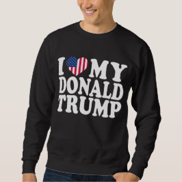 Jag känner min Donald Trump för president 2024 Lång Ärmad Tröja