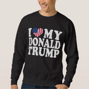 Jag känner min Donald Trump för president 2024 Lång Ärmad Tröja