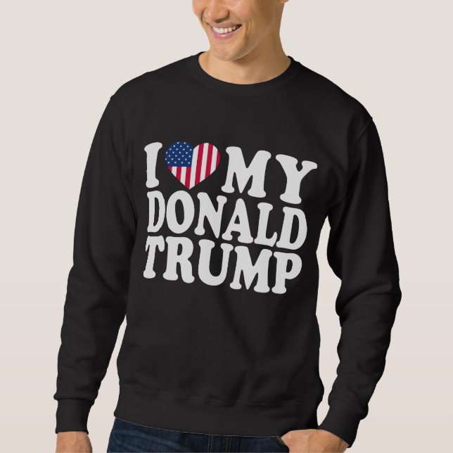 Jag känner min Donald Trump för president 2024 Lång Ärmad Tröja (Framsida)