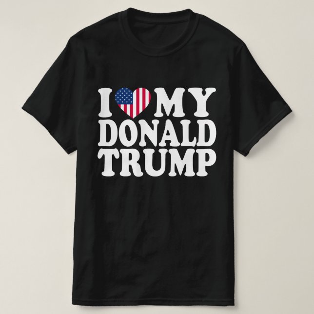 Jag känner min Donald Trump för president 2024 T Shirt (Design framsida)