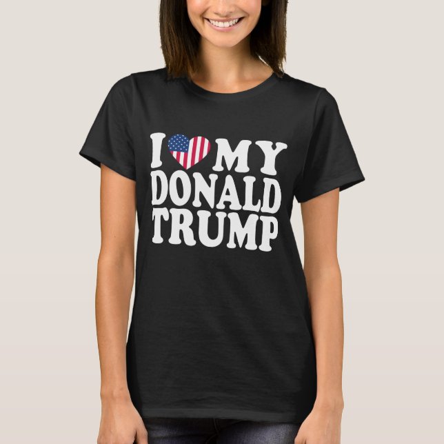 Jag känner min Donald Trump för president 2024 T Shirt (Framsida)