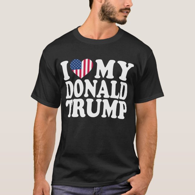 Jag känner min Donald Trump för president 2024 T Shirt (Framsida)