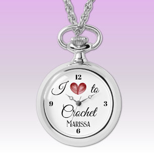 Jag känner till (Craft) Silver Alloy Necklace Watc Armbandsur