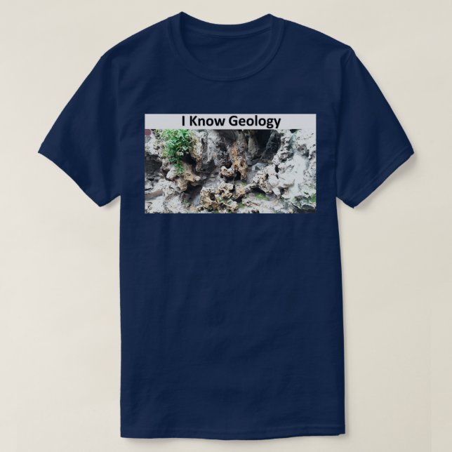 Jag känner till geologi t shirt (Design framsida)