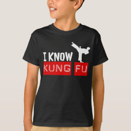 Jag känner till KUNG FU Graphic Tee Shirt