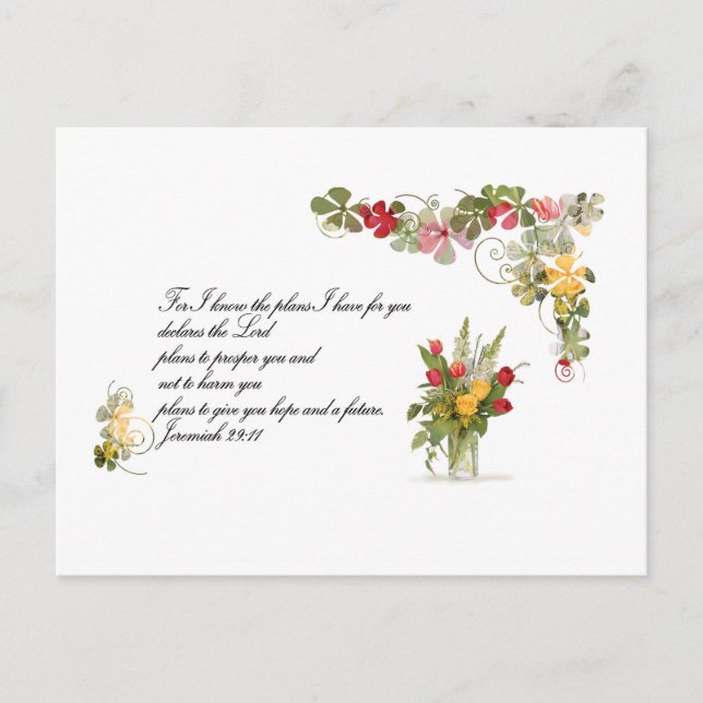 Jag känner till planerna för dig vykort (Framsida)