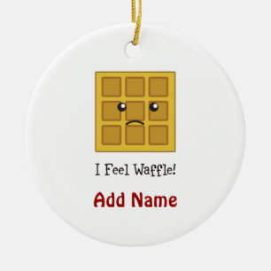Jag känner Waffle! Julgransprydnad Keramik