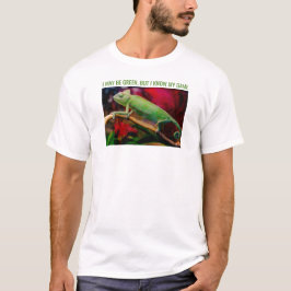 Jag kanske är grön men jag vet mitt spel kameleont t shirt