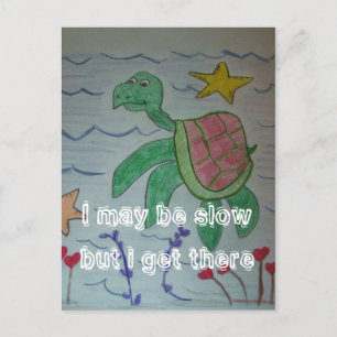 Jag kanske är långsam, men jag kommer dit vykort