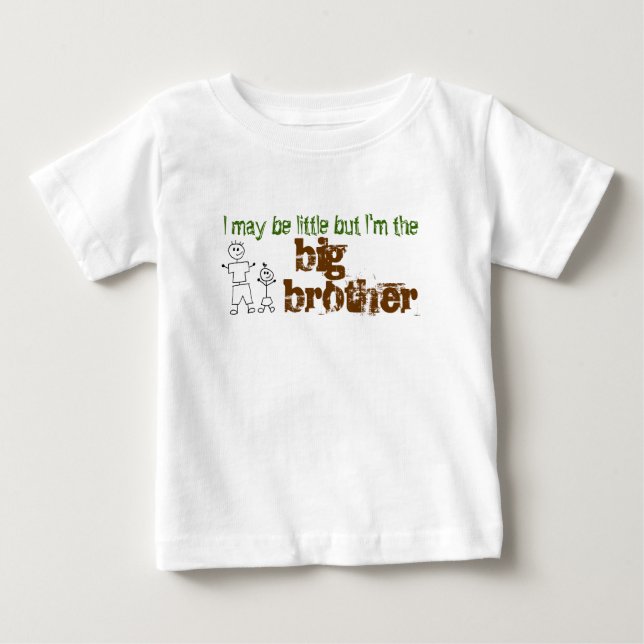 Jag kanske är liten, men jag är storebror tee shirt (Framsida)