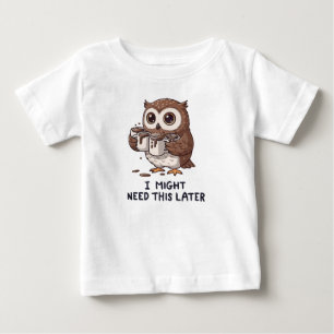 Jag kanske behöver kaffe senare - Rollig ugglehumo T Shirt